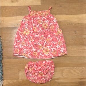 Floral Pink and Yellow Baby Dress with Bloomers | Lily Pulitzer